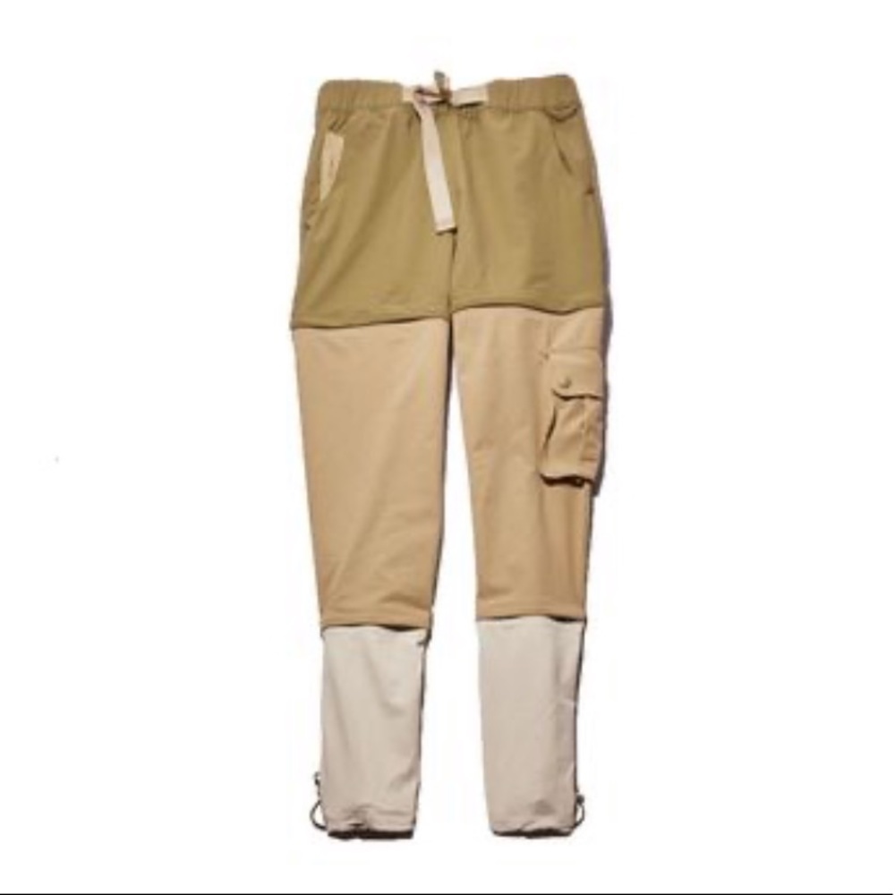 Outdoor Voices Rec trek green zip off pants
